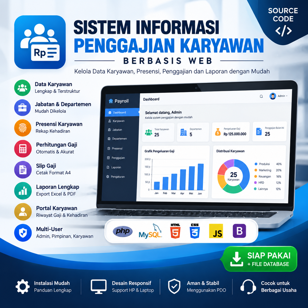 Sistem Informasi Penggajian Karyawan Berbasis Web